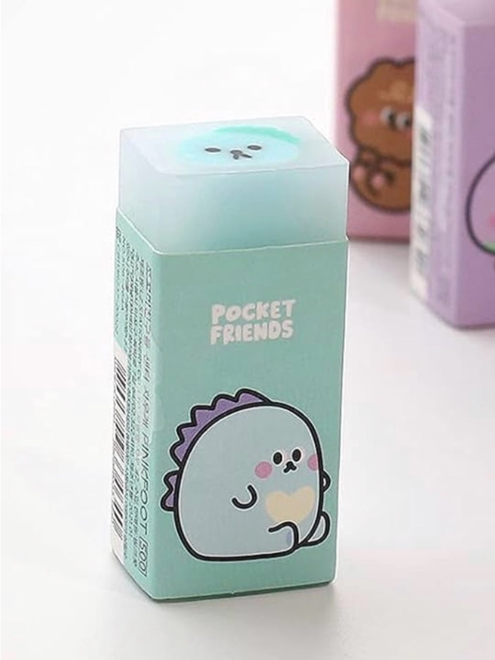 Pocket Friends Mint PINKFOOT Cute Character Eraser